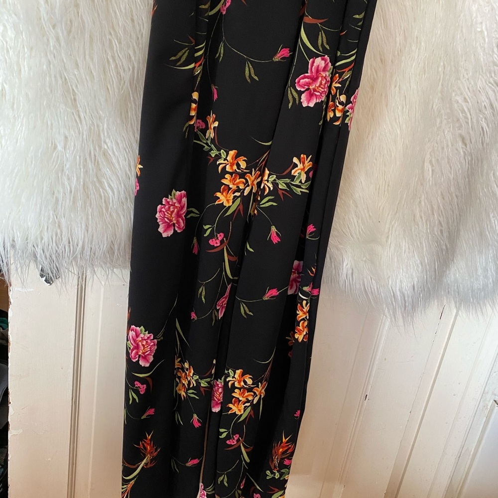 Floral tube sleeveless jumpsuit black medium - Picture 5 of 9